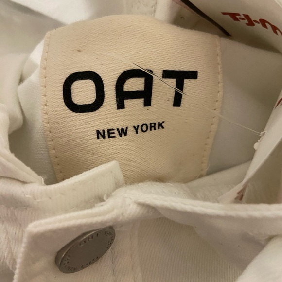 White Cropped Jean Jacket with Hood - Picture 12 of 12